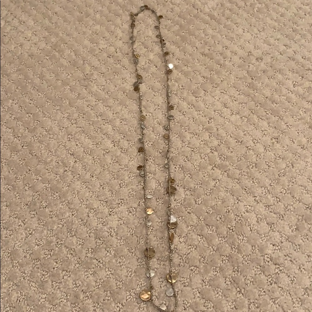 Stella & Dot Gold and Silver Circular Necklace